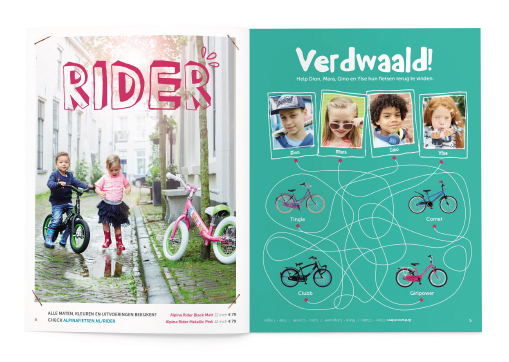 Ontwerp brochure kinderfietsen alpina