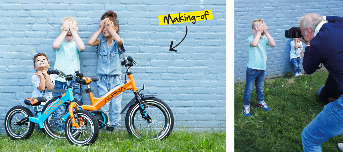 Alpina kinderfietsen making off fotografie
