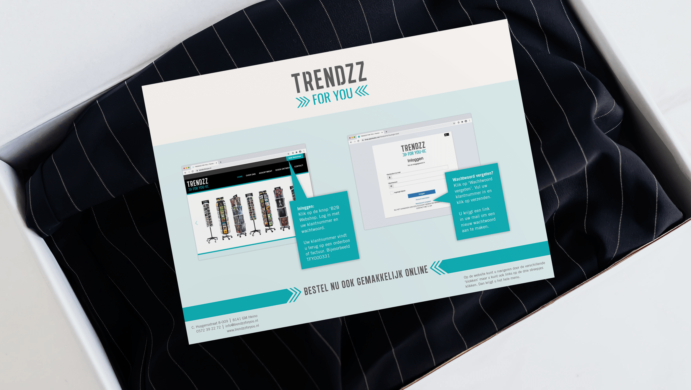 Flyer ontwerp Trendzzforyou groothandel impulsaankopen
