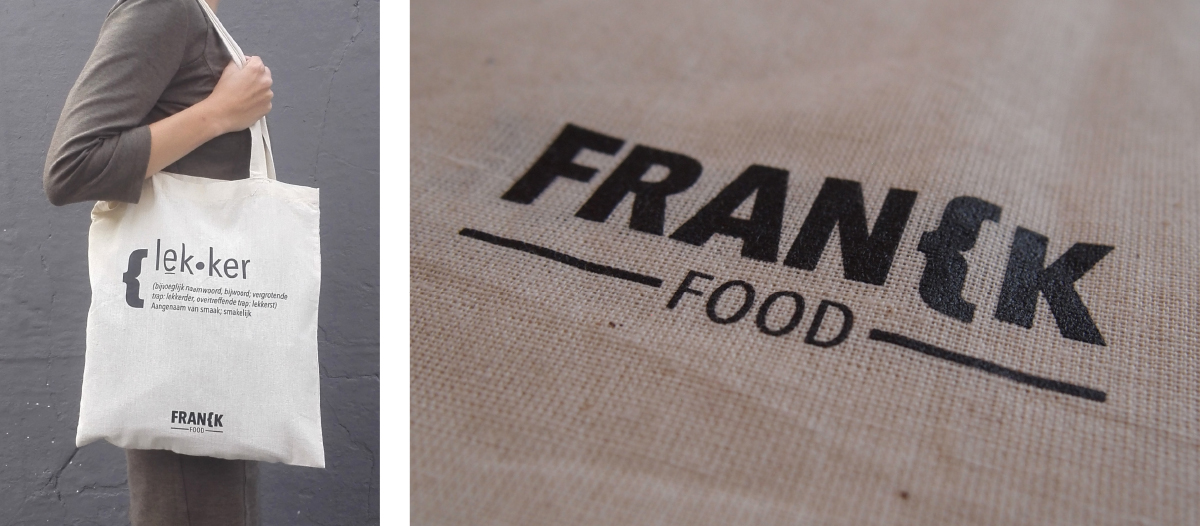 Ontwerp linnen tas Franck food zwolle