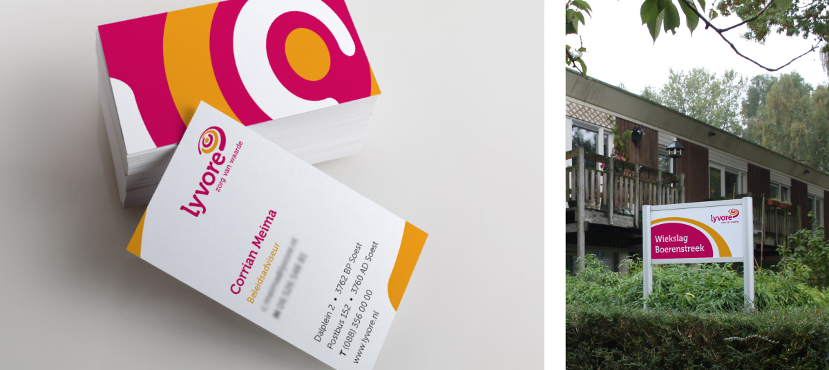 Ontwerp Lyvore bord ingang ouderenorganisatie