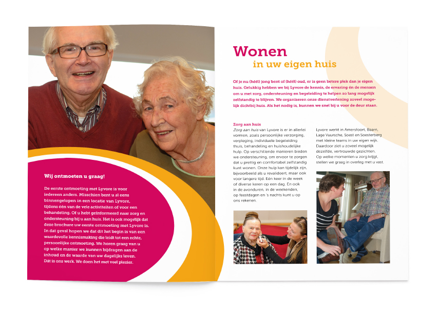 Ontwerp zorginstelling lyvore brochure binnekant