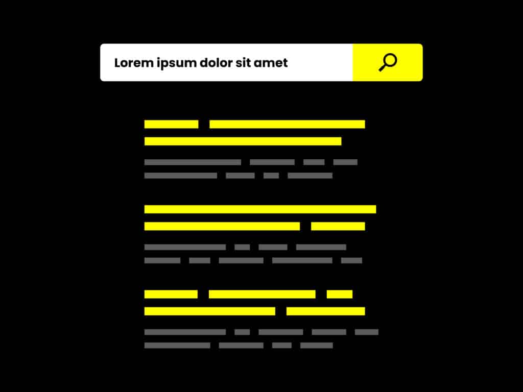 Illustratieve lege template voor SEO & SEA check, als voorbeeldopzet voor toekomstige inhoud en design.